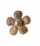 FLEUR EN TISSU - BEIGE 2.5CM