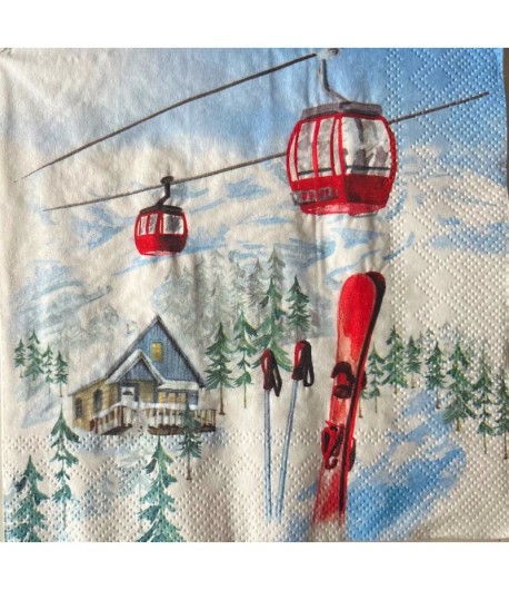 SERVIETTE LES TELECABINES
