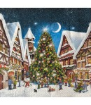 SERVIETTE CHANTS DE NOEL ET SAPIN