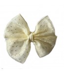 NOEUD VOILE CREME A POIS