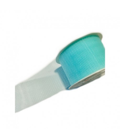 RUBAN EN TULLE TURQUOISE 3.8CMX 3M