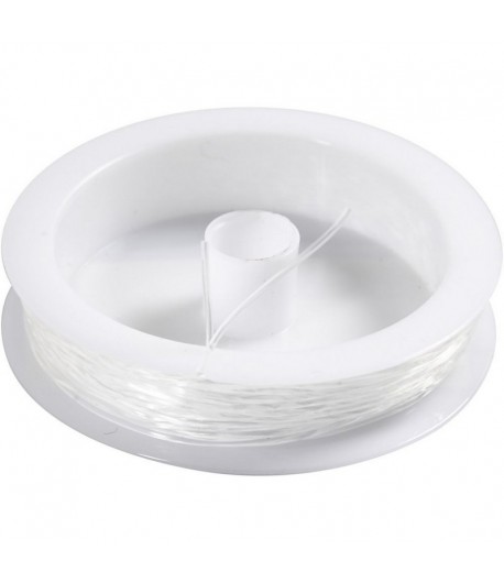 FIL NYLON ELASTIQUE TRANSPARENT 1MM 10M