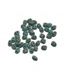 PERLES SUPERDUO MARBRE TURQUOISE 20 GR