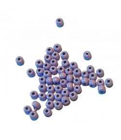 PERLES EN BOIS POLIES 4MM LILAS