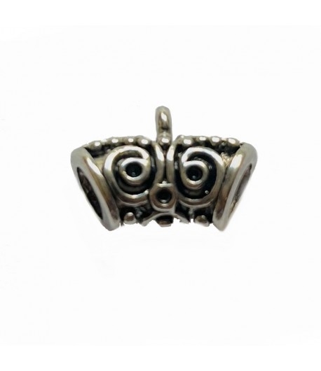 PIECE CENTRALE EN METAL AVEC ANNEAU ARGENT X3