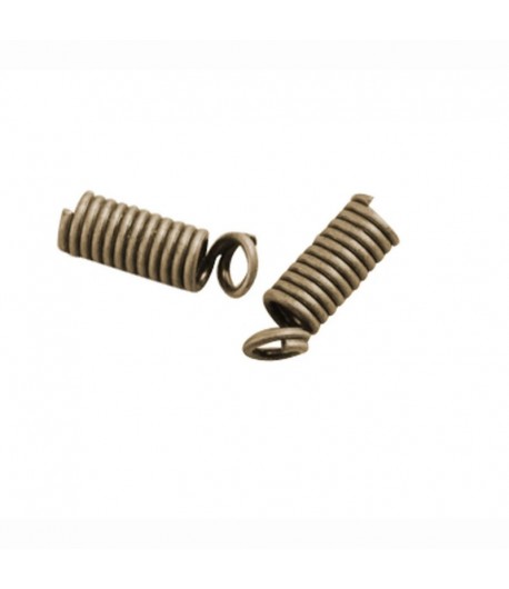 EMBOUT SPIRALE BRONZE ANTIQUE 4X8MM X16