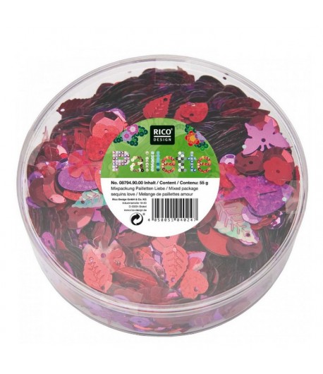 BOITE SEQUINS AMOUR 55G