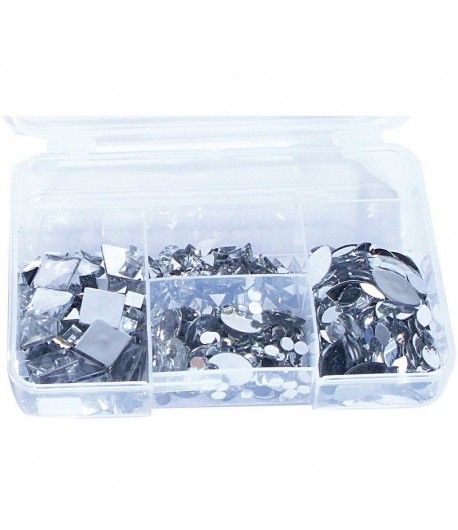 SET DE STRASS TRANSPARENT / ARGENT