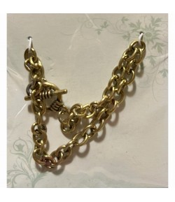 BRACELET CHAINETTES ET FERMOIR BRONZE 19CM