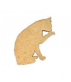 SUJET BOIS CHATON LECHE PATTE 3.5X3.5CM