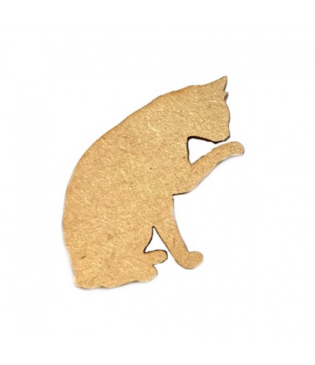 SUJET BOIS CHATON LECHE PATTE 3.5X3.5CM