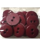 20 BOUTONS RONDS ROUGE 1.5CM