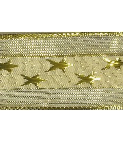 RUBAN OR/OR ETOILES 3.8CMX3M