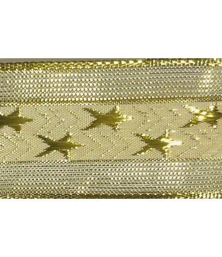 RUBAN OR/OR ETOILES 3.8CMX3M