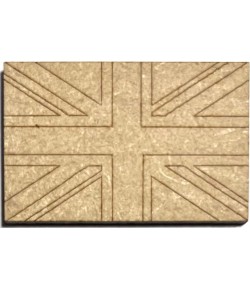 SUJET BOIS DRAPEAU ANGLAIS 4X2.5CM