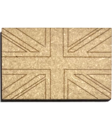 SUJET BOIS DRAPEAU ANGLAIS 4X2.5CM