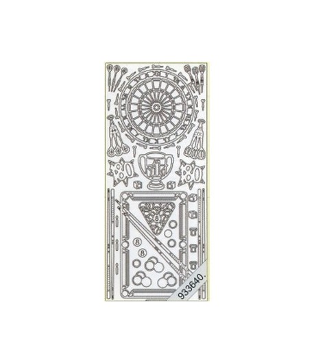 STICKERS FLECHETTES ARGENT