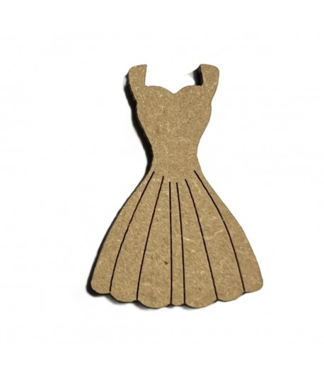 SUJET BOIS ROBE 2.5X3.5CM