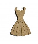 SUJET BOIS ROBE 2.5X3.5CM