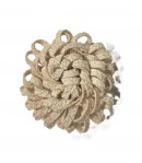 FLEUR EN TISSU ECRU - 4CM