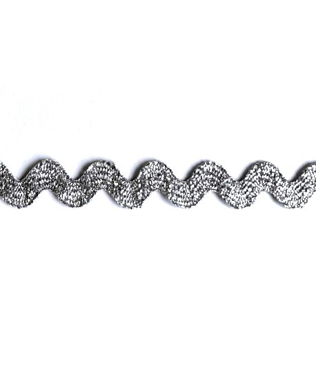 RUBAN CROQUET LAME ARGENT 8MM - 1 M