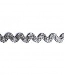 RUBAN CROQUET LAME ARGENT 8MM - 1 M