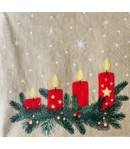 SERVIETTE BOUGIES DE NOEL
