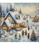 SERVIETTE ENFANTS DANS LA NEIGE