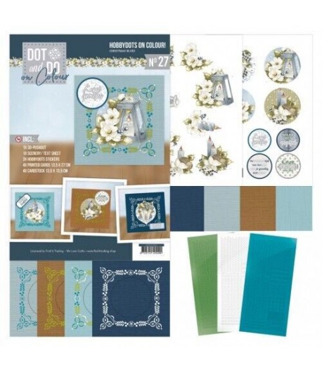 KIT COMPLET FEUILLES 3D CHRISTMAS BLUE COLOUR 27