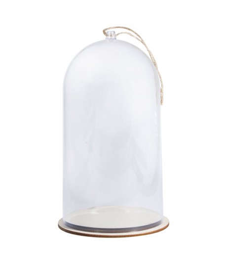 CLOCHE EN PLASTIQUE AVEC SON SOCLE