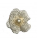FLEUR EN TULLE FILET - CREME