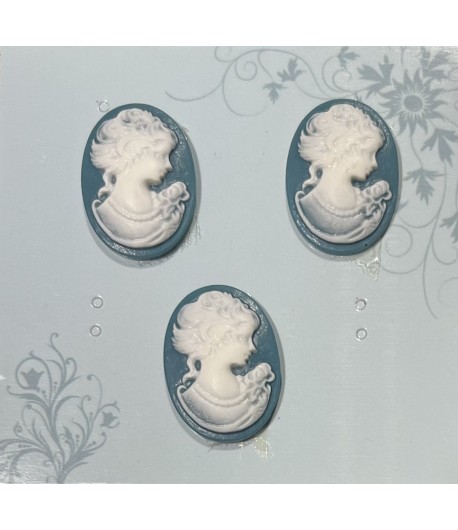 CAMEES BLEUS 1.8X2.5CM X3