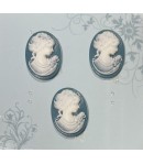 CAMEES BLEUS 1.8X2.5CM X3