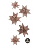 KIT BANDELETTES PAPIER POUR 15 ETOILES BRUN