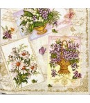SERVIETTE BOUQUETS FLEURIS