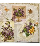 SERVIETTE BOUQUETS FLEURIS