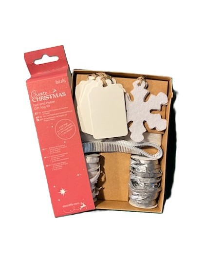 KIT DECO CADEAUX ARGENT/KRAFT