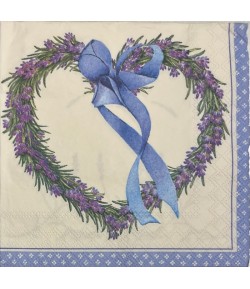SERVIETTE COEUR DE LAVANDE