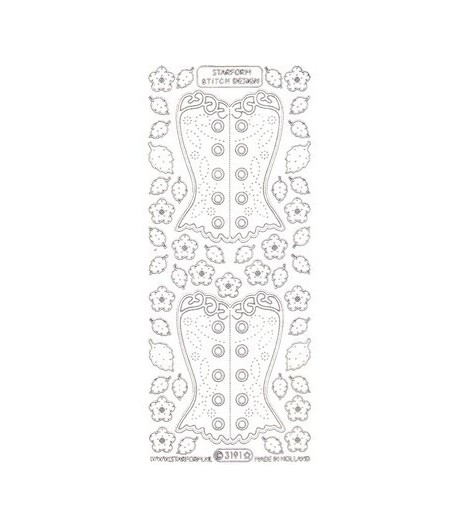 STICKERS GRAND CORSET ARGENT
