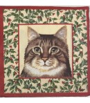 SERVIETTE CHATS ENCADRES