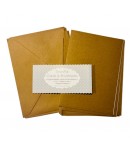 10 CARTES + ENVELOPPES 12.5X17.2 BRUN OR METAL