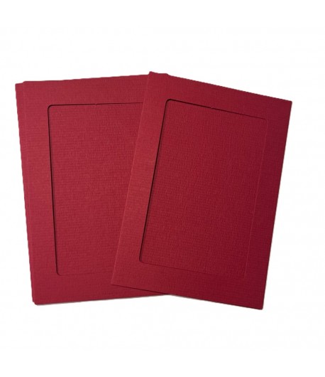 6 CARTES PASSE PARTOUT RECTANGULAIRE BORDEAUX 10.8X15.5CM