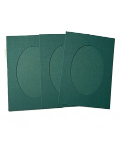 6 CARTES PASSE PARTOUT OVAL VERT 10.8X14.8CM