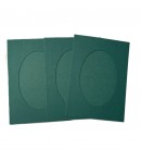 6 CARTES PASSE PARTOUT OVAL VERT 10.8X14.8CM