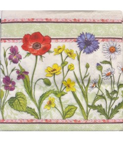 SERVIETTE  FLEURS DES CHAMPS