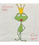 SERVIETTE PRINCE GRENOUILLE KISS ME