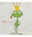 SERVIETTE PRINCE GRENOUILLE KISS ME