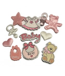 LOT ACCESSOIRES ATILOLOU TONS ROSES