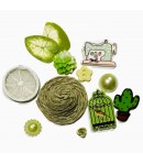 LOT ACCESSOIRES ATILOLOU TONS VERTS