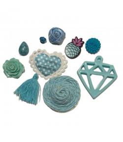 LOT ACCESSOIRES ATILOLOU TONS BLEU